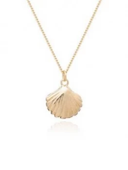 By River By River Gold Plated Sterling Silver Happy As A Clam Pendant Necklace