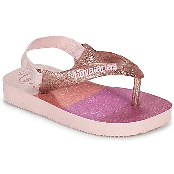 Havaianas BABY PaleTTE GLOW Girls Childrens Flip flops / Sandals in Pink toddler