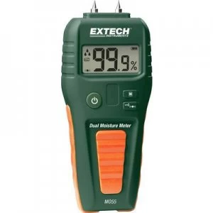 Extech MO55 Moisture meter Building moisture reading range 1.5 up to 33 vol% Wood moisture reading range 5 up to 50 vol% Non-contact IR sensor