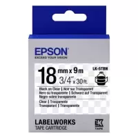 Epson LK-5TBN Black on Clear Labelling Tape 18mm x 9m