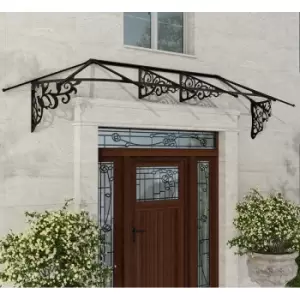 10a 6 x 2a 11 Palram Canopia Lily 3100 Black Clear Large Door Canopy (3.19m x 0.88m)