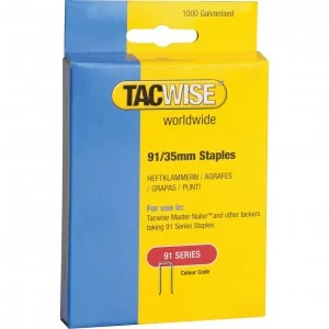 Tacwise Type 91 Narrow Staples 35mm Pack of 1000