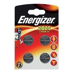 Original Energizer CR2025 3V Lithium Coin Battery 1 x Pack of 4