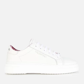 Valentino Shoes Womens Leather Cupsole Trainers - White/Black - UK 7