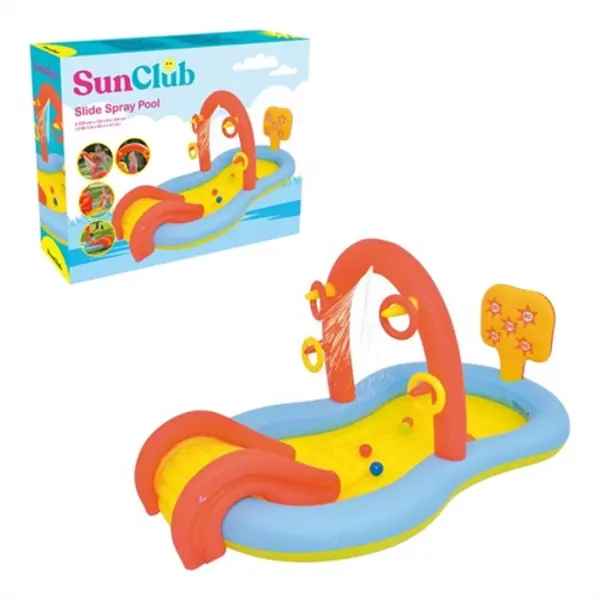 SunClub 2.2m Slide Play Pool with Water Spray