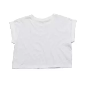 Mantis Womens/Ladies Organic Cropped T-Shirt (XS) (White)
