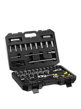 Stanley 1/4 And 1/2" 72 Tooth Ratchets And Socket Set With 72 Accessories (Stmt82831-1)