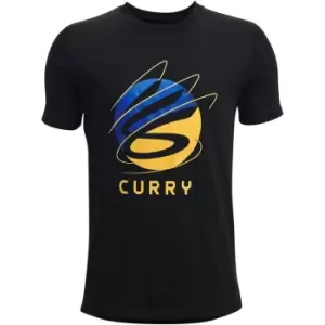 Under Armour Curry Logo T Shirt Junior Boys - Black
