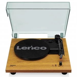Lenco LS-10 WD Turntable with Built-in Speakers - Wood