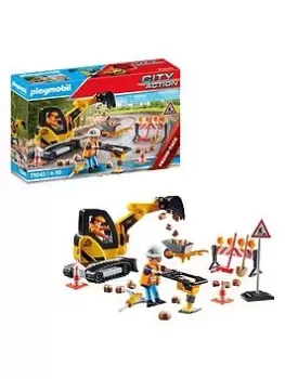 Playmobil 71045 Road Works Construction Zone Playset, One Colour