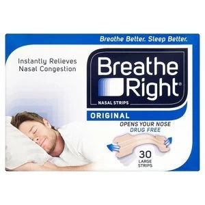Breathe Right Nasal Strips Large Size for Normal Skin 30 Pack