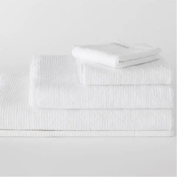 Sheridan Living Texture Towels - White Bath Towel