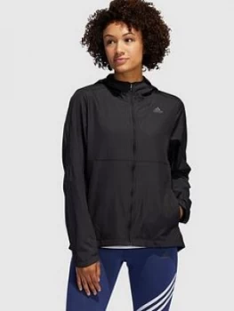 adidas Response Own The Run Jacket - Black, Size 2Xs, Women