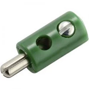 Mini jack plug Plug straight Pin diameter 2.6mm Green