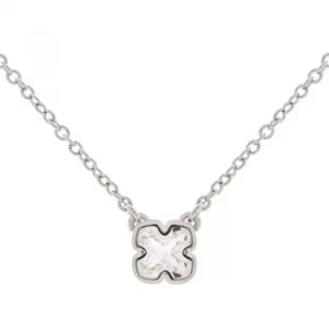 Ladies Karen Millen Silver Plated Art Glass Flower Necklace