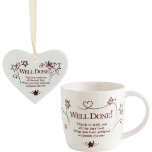 Said with Sentiment Ceramic Mug & Heart Gift Sets Well Done