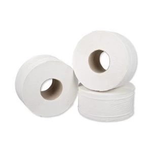 5 Star Facilities Jumbo Toilet Rolls Two Ply Sheet Size 250 x 92mm Roll Length 200m Pack of 12