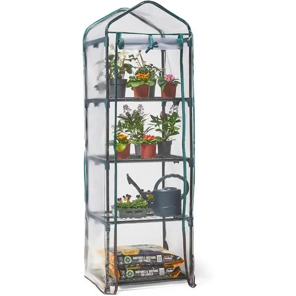 VonHaus Mini Greenhouse 4 Tier Green House - Clear One Size