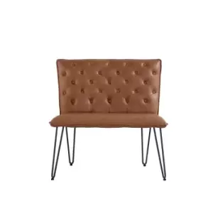 Kettle Interiors Studded Back 0.9m Bench Tan