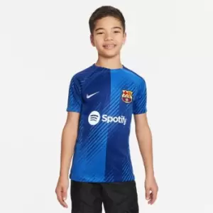 Nike Barcelona Academy Pro Home/Away Big Kids Nike Dri-FIT Pre-Match Soccer Top - Blue