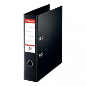 Esselte FSC No. 1 Power Lever Arch File PP Slotted 75mm Spine A4 Black