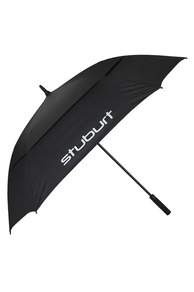 Stuburt 66" Double Canopy Golf Umbrella With Sleeve Black