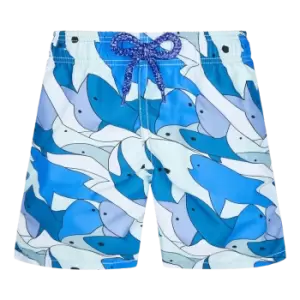 Boys Swim Shorts Shark All Around - Jim - Blue - Size 10 - Vilebrequin