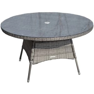 Charles Bentley Napoli 6-Seater Round Rattan Dining Table
