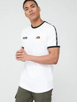 Ellesse Fedora Taped T-Shirt - White, Size XL, Men