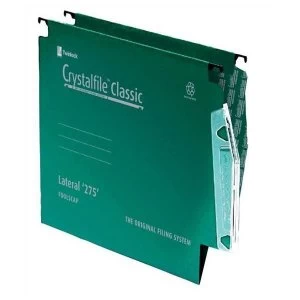 Rexel Crystalfile Classic 275 Lateral File 15mm Green Pack of 50 Lateral Files