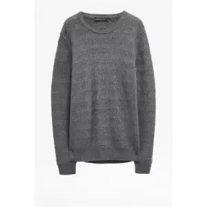 French Connection Cashmere Blend Texture Jumper - Grey