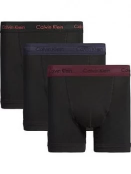 Calvin Klein 3 Pack Trunk, Black, Size L, Men