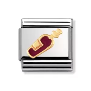Nomination Classic Gold & Enamel Red Wine Charm