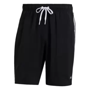 adidas 3-Stripes CLX Swim Shorts Mens - Black