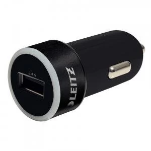 Leitz Black Complete Universal USB Car Charger Single 62210095