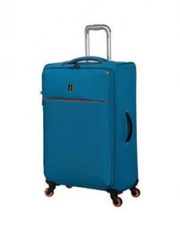 It Luggage Glint Medium Suitcase Teal With Orange Trim