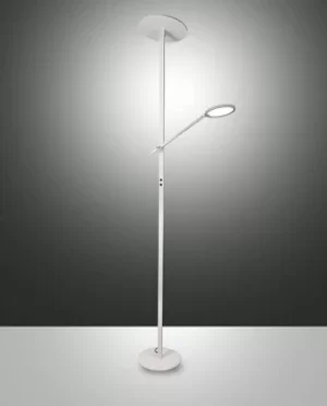 Regina LED Integrated Floor Lamp White Glass