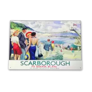 British Railways Retro Advertising Scarborough Vintage Metal Sign