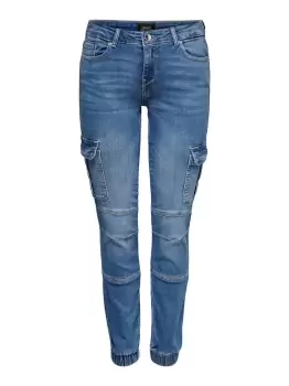 ONLY Onlmissouri Life Reg Cargo Skinny Fit Jeans Women Blue
