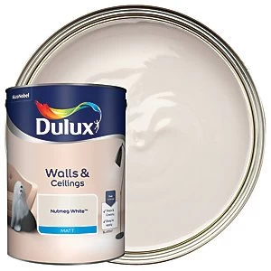 Dulux Walls & Ceilings Nutmeg White Matt Emulsion Paint 5L