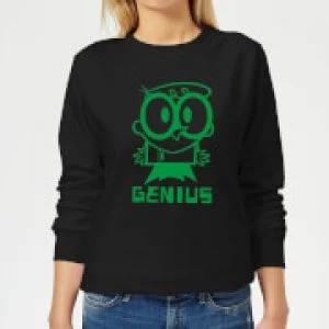 Dexters Lab Green Genius Womens Sweatshirt - Black - XL