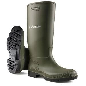 Dunlop Pricemaster Wellington Boot Size 12 Green Ref BBG12 Up to 3 Day