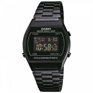 Casio B640WB-1BEF Classic Digital Watch with Stainless Steel Band Black with Black Dial