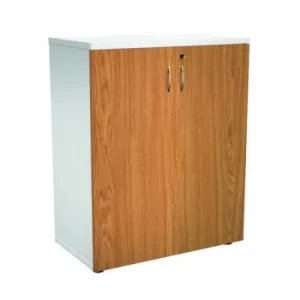 700 Wooden Cupboard (450MM Deep) White Carcass Nova Oak Doors
