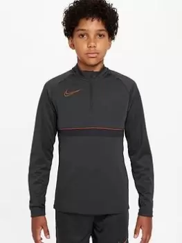 Boys, Nike Junior Academy 21 Dry Drill Top - Grey, Size XL
