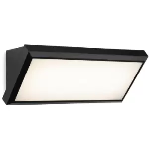 Firstlight Nitro LED Resin Wall Light Black with White Polycarbonate Diffuser IP65