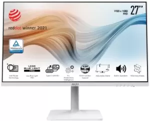 MSI Modern MD272PW 27" Monitor with Adjustable Stand, Full HD (1920 x 1080), 75Hz, IPS, 4ms, AdaptiveSync, HDMI, DisplayPort,