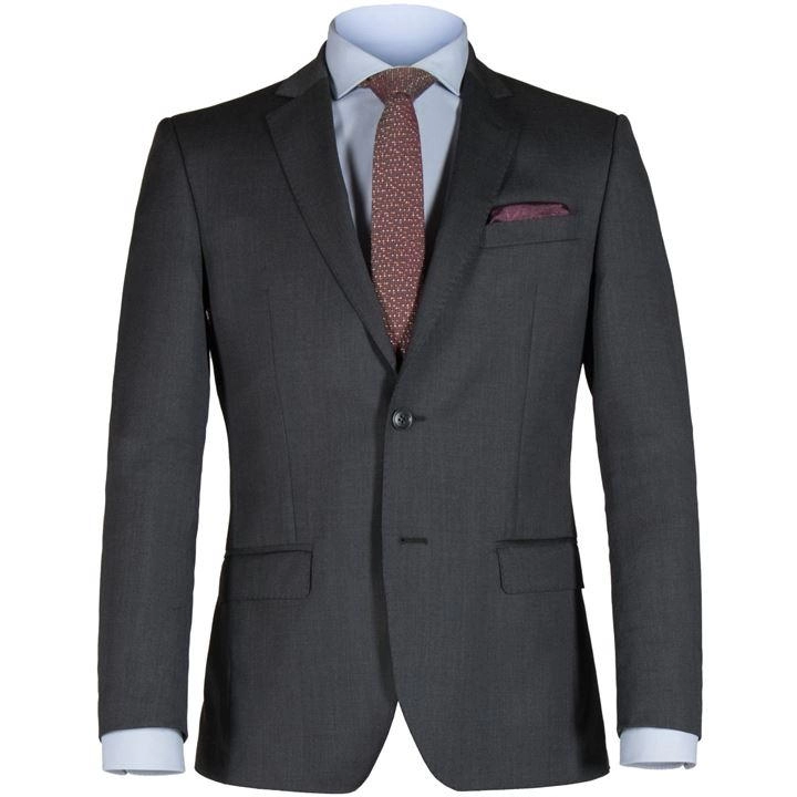 Alexandre of England Weston Charcoal Twill Suit Jacket - 36R - grey