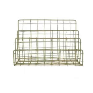 Wire Letter Rack Wavy Gold 26cm