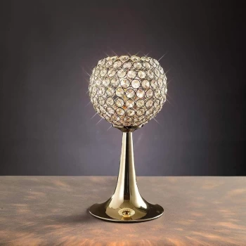 Ava Table Lamp 2 Bulbs gold / crystal